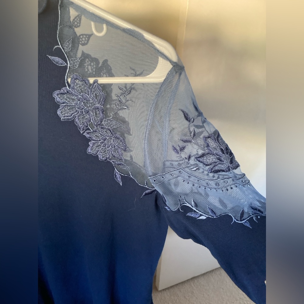 Free People Daniella long sleeve illusion lace - Picture 3 of 7